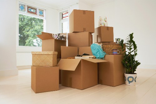 Furniture loading into a hired truck for a Kingston move